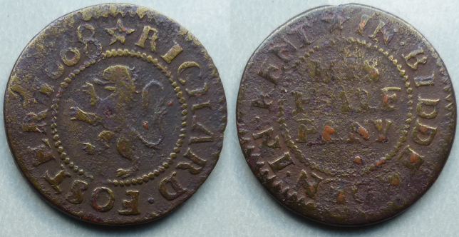 Biddenden, Richard Foster 1668 halfpenny